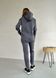 Теплый зимний женский спортивный костюм на флисе серый Merlini Бордо 100001023, размер 42-44 (S-M)
