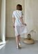 Женское платье до колена в горох с разрезом и пояском белое Merlini Асти 700000202, размер 42-44 (S-M)