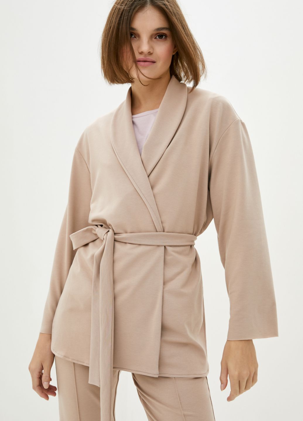 Купить Классический костюм женский бежевого цвета Merlini Йоркшир 100000049, размер 42-44 в интернет-магазине