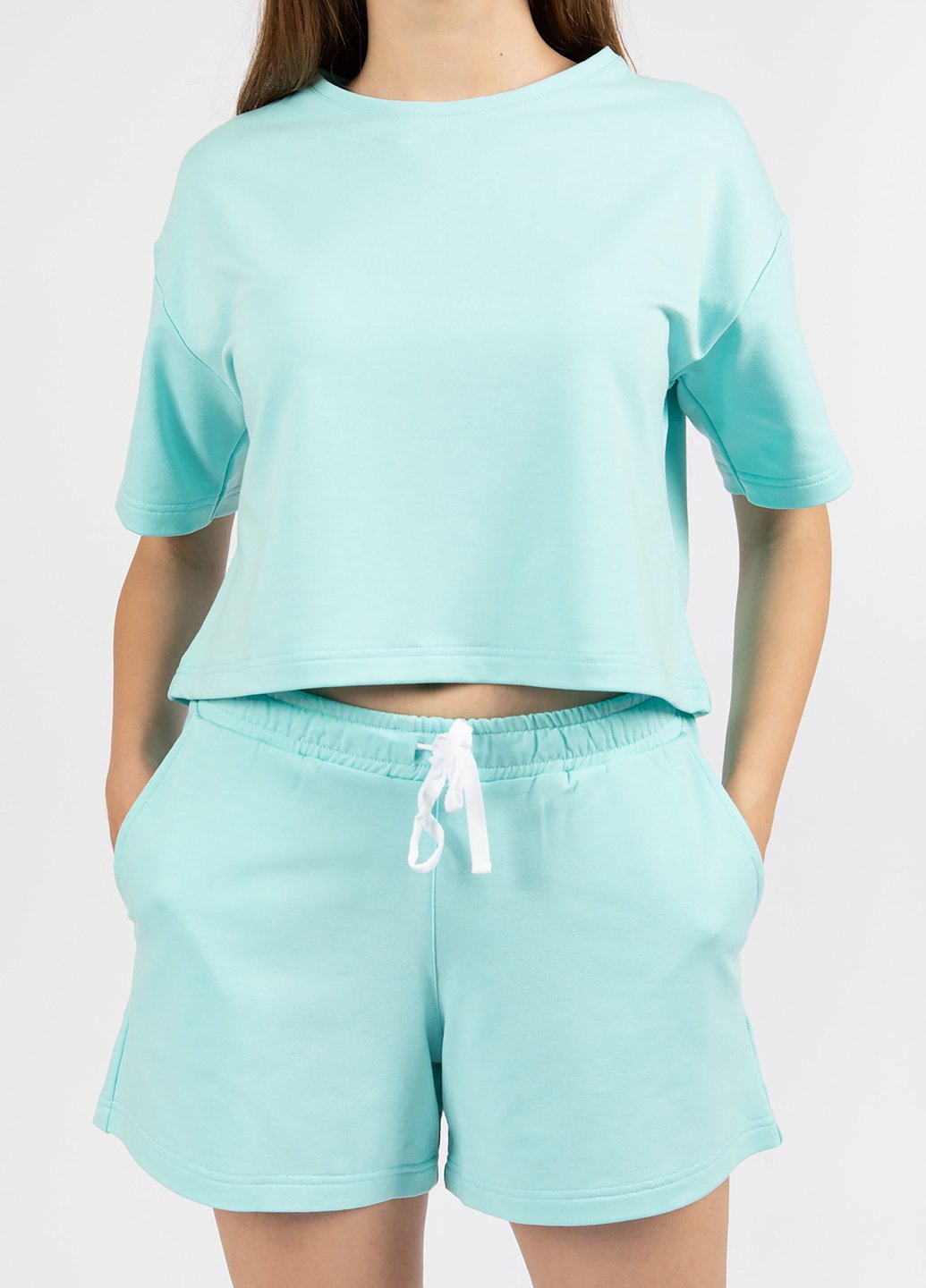 Купить Оверсайз футболка женская Merlini Нарбон 800000003 - Голубой, 42-44 в интернет-магазине