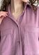 Женская льняная рубашка с коротким рукавом розовая Merlini Фриули 200000144, размер 42-44