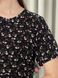 Летнее платье с рюшами в цветочек черное Merlini Мета 700001301 размер 42-44 (S-M)