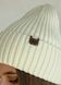 Теплая зимняя кашемировая женская шапка с отворотом на флисовой подкладке DeMari 500129