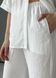 Женские брюки клеш от бедра из льна белые Merlini Палуцца 600000142, размер 42-44
