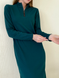 Довга зелена сукня в рубчик з довгим рукавом Merlini Венето 700001143, розмір 42-44 (S-M)
