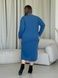 Сукня нижче колін з бічними розрізами синє Merlini Верди 700001371 розмір 54-56 (4XL-5XL)