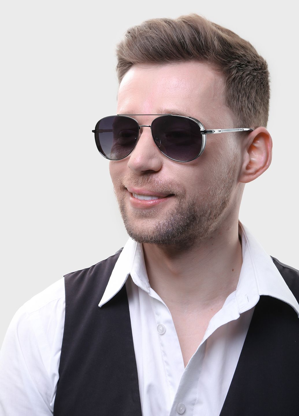 Купити Чоловічі сонцезахисні окуляри Marc John з поляризацією MJ0794 190031 - Сірий в інтернет-магазині