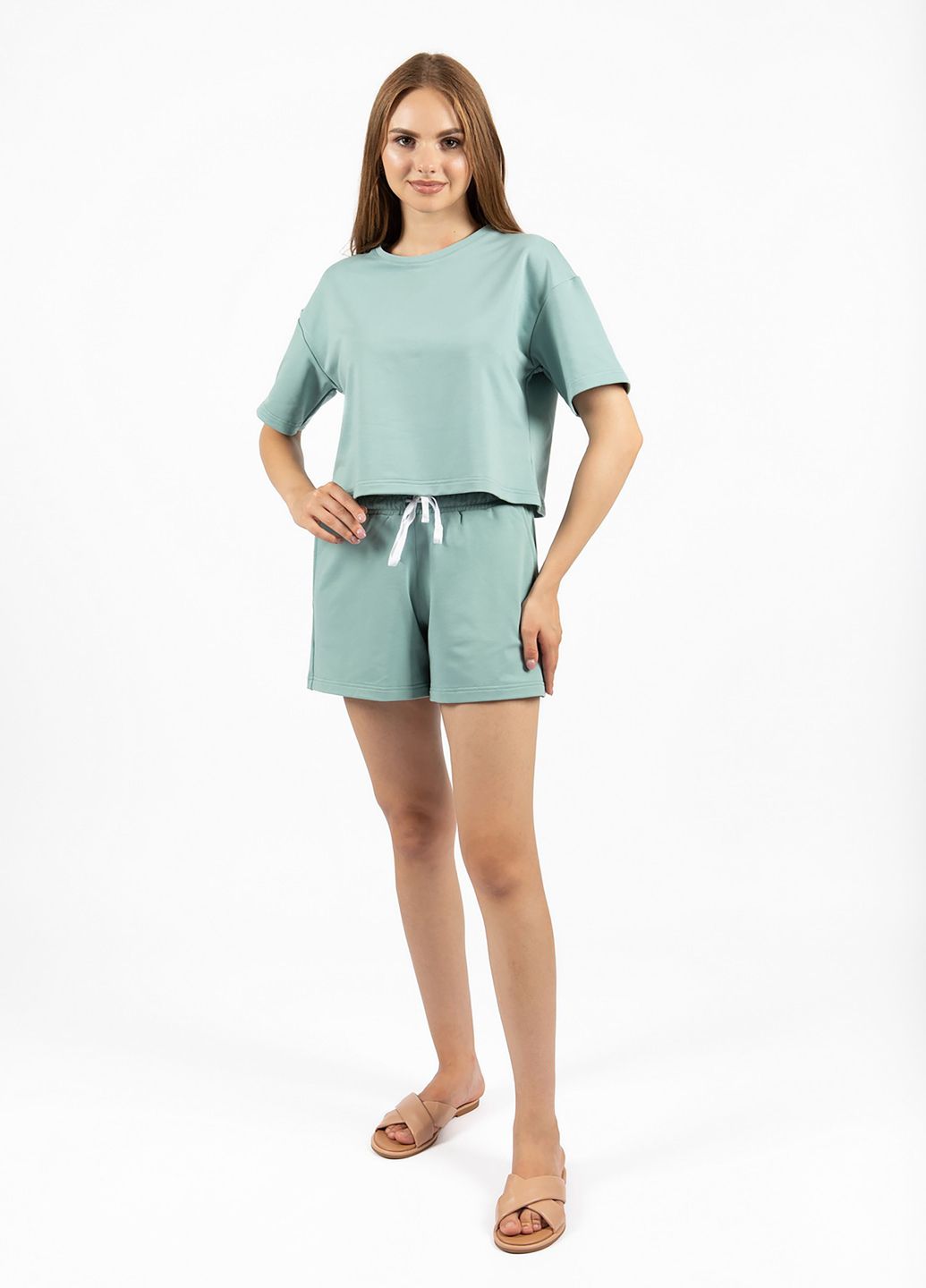 Купить Оверсайз футболка женская Merlini Нарбон 800000004 - Зелёный, 42-44 в интернет-магазине