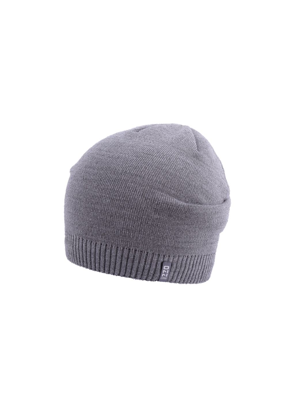 Купить Шерстяная шапка Ozzi на флисовой подкладке 220031 - Серый в интернет-магазине