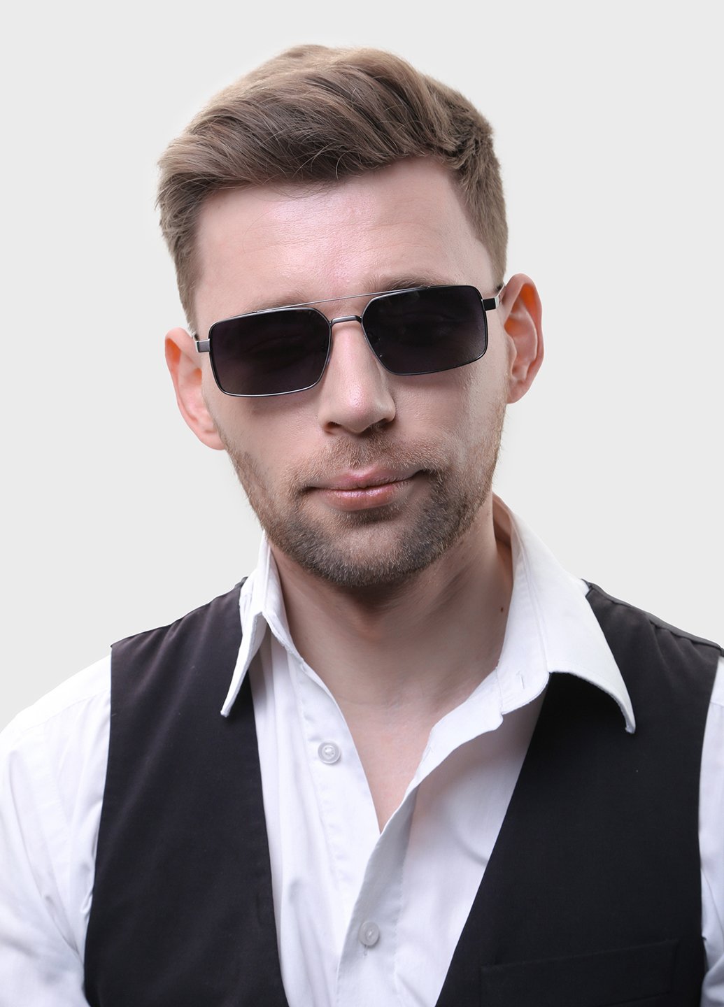 Купити Чоловічі сонцезахисні окуляри Marc John з поляризацією MJ0800 190032 - Чорний в інтернет-магазині