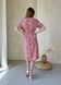 Женское платьедо колена с разрезом и цветочным принтом розовое Merlini Новара 700000221, размер 42-44 (S-M)