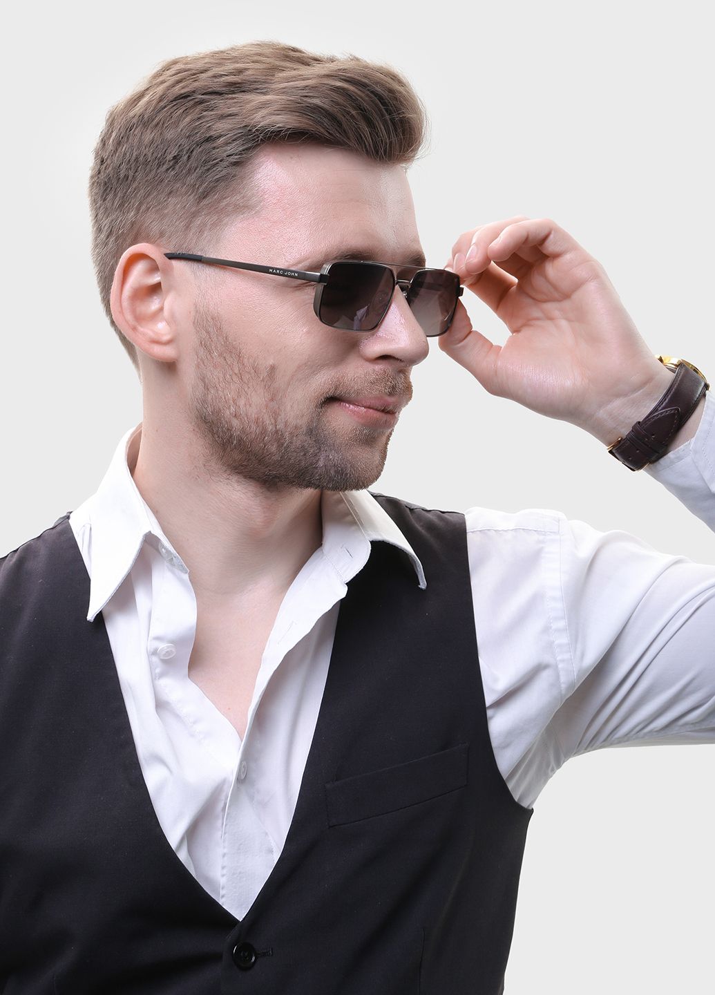 Купить Мужские солнцезащитные очки Marc John с поляризацией MJ0800 190033 - Серый в интернет-магазине