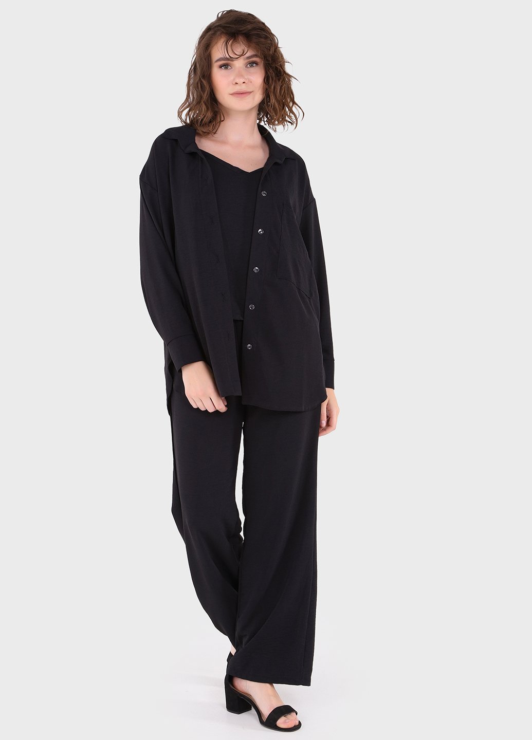 Купить Модный летний костюм женский черного цвета Merlini Тройка 100000129, размер 42-44 в интернет-магазине