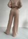 Теплый повседневный бежевый костюм женский на флисе двойка: реглан, брюки клеш Марсала 100000201, размер 42-44