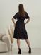 Платье летнее ниже колен в цветочек черное Merlini Мискано 700001281 размер 42-44 (S-M)