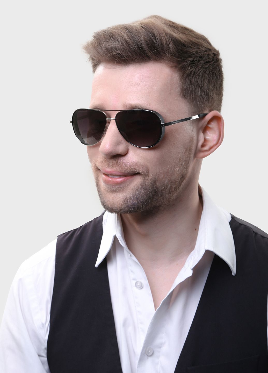 Купити Чоловічі сонцезахисні окуляри Marc John з поляризацією MJ0782 190034 - Сірий в інтернет-магазині
