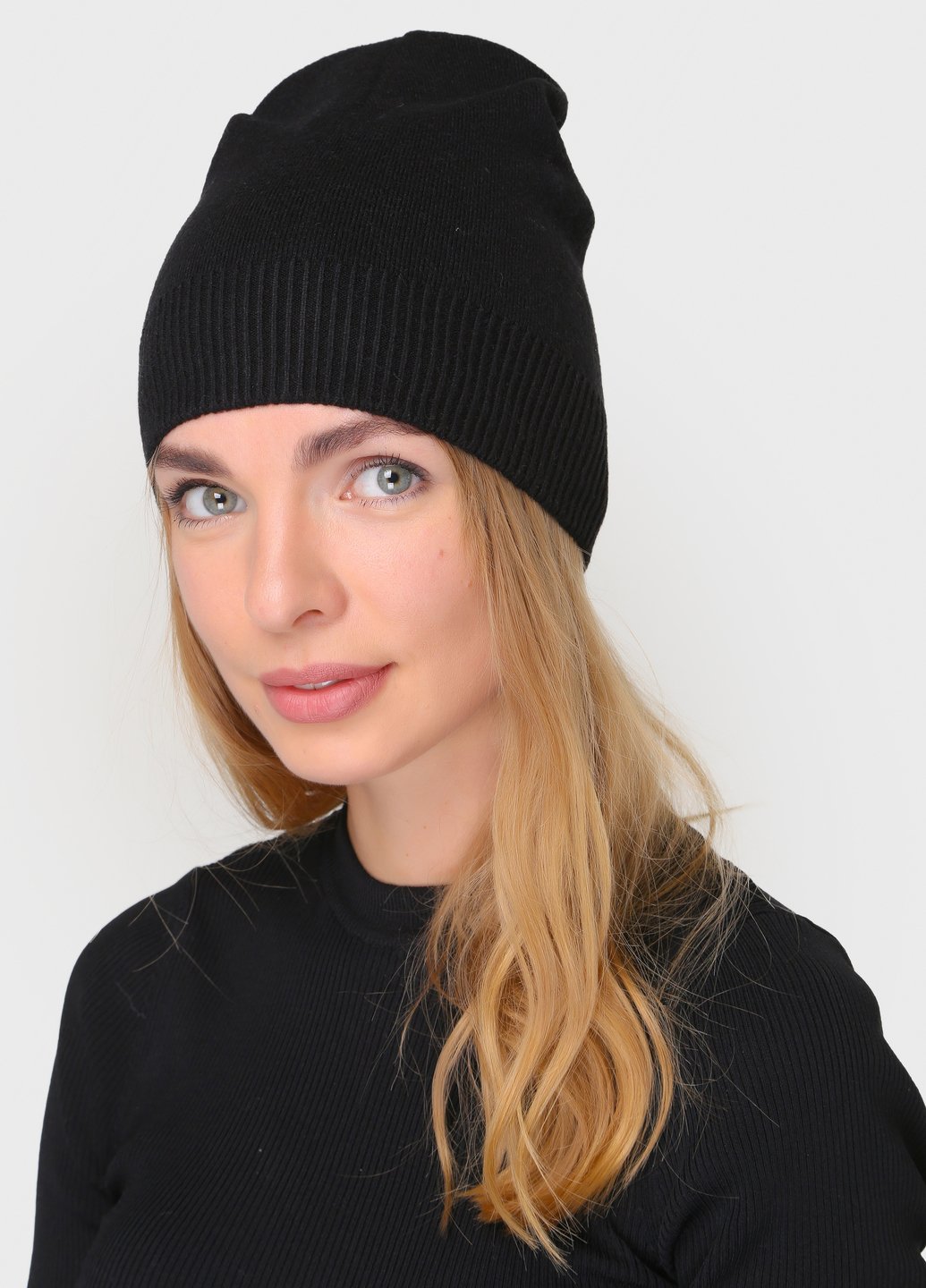 Купить Зимняя теплая кашемировая шапка без подкладки Merlini Тифани 360003 - Черный в интернет-магазине