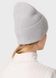 Теплая зимняя кашемировая шапка с отворотом без подкладки DeMari Премьера 500020 - Серый