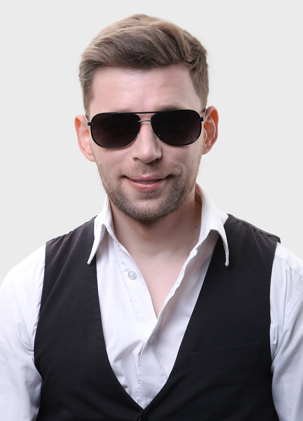 Купити Чоловічі сонцезахисні окуляри Marc John з поляризацією MJ0797 190035 - Чорний в інтернет-магазині