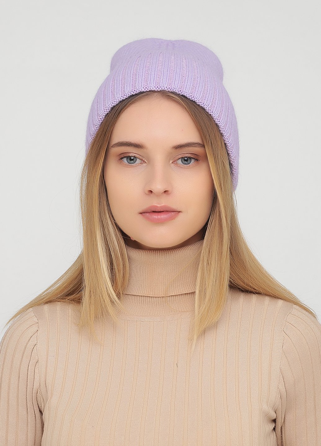 Купить Зимняя теплая ангоровая шапка без подкладки Merlini Кристи 340147 - Сиреневый в интернет-магазине