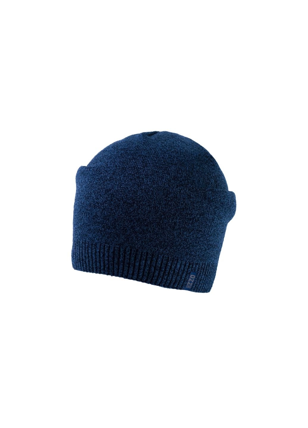 Купить Шерстяная шапка Ozzi на флисовой подкладке 220035 - Синий в интернет-магазине
