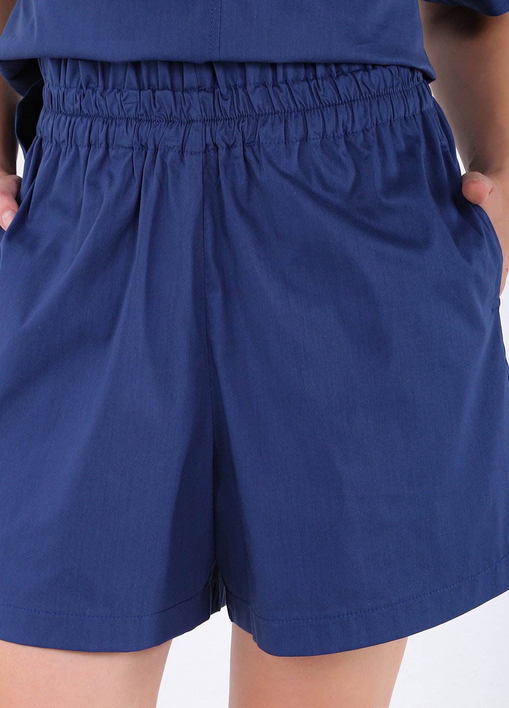 Купити Бавовняні шорти жіночі бермуди синього кольору Merlini Перуджа 300000052, розмір 42-44 в інтернет-магазині