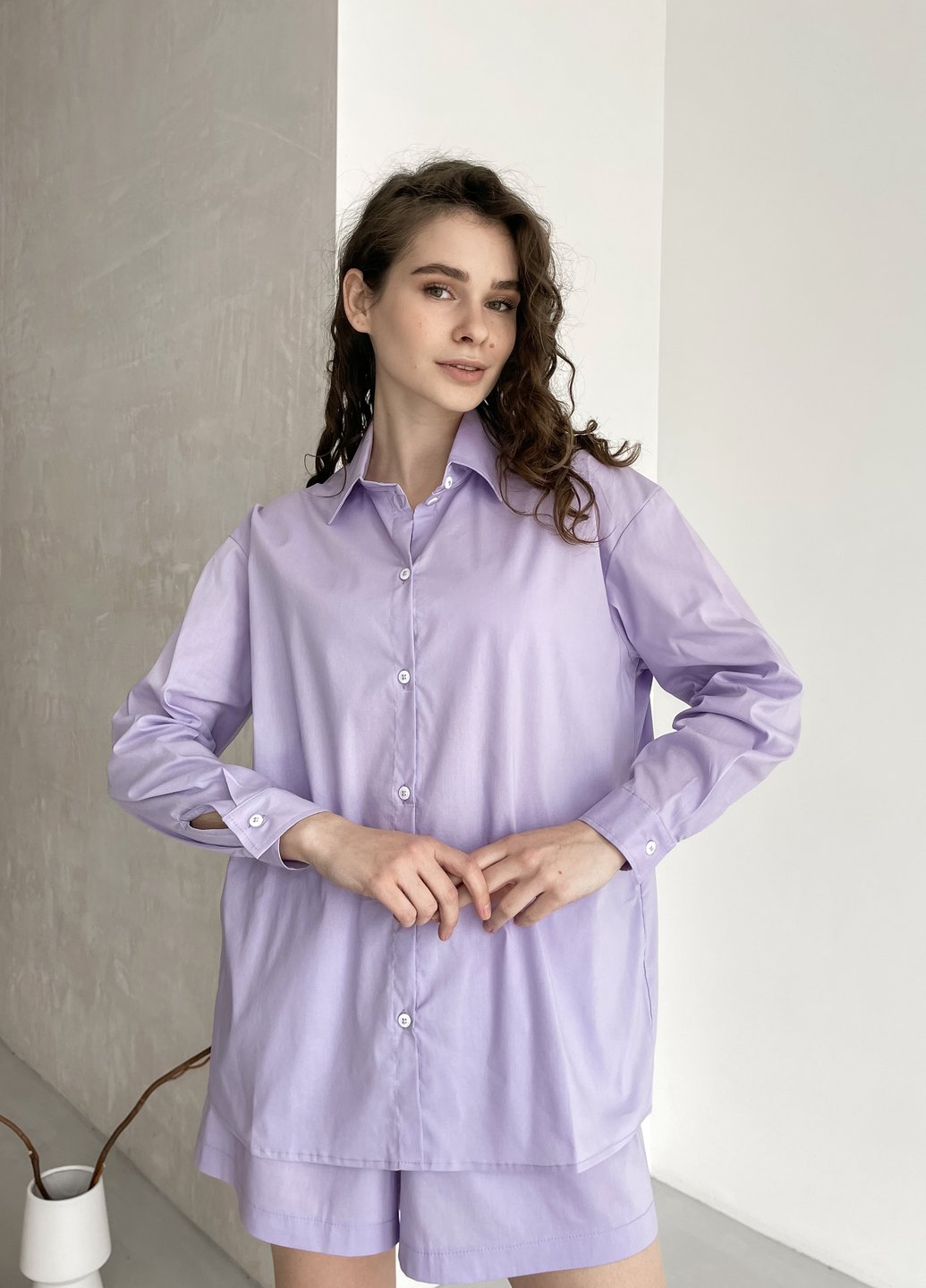 Купить Классическая хлопковая рубашка женская Merlini Вена 200000203, размер 42-44 в интернет-магазине