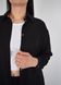 Рубашка женская с длинным рукавом черного цвета из льна Merlini Беллуно 200000068, размер 42-44