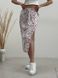 Длинная женская юбка с разрезом в цветочек белая Merlini Лакко 400001262 размер 42-44 (S-M)