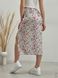 Длинная женская юбка с разрезом в цветочек белая Merlini Лакко 400001262 размер 42-44 (S-M)