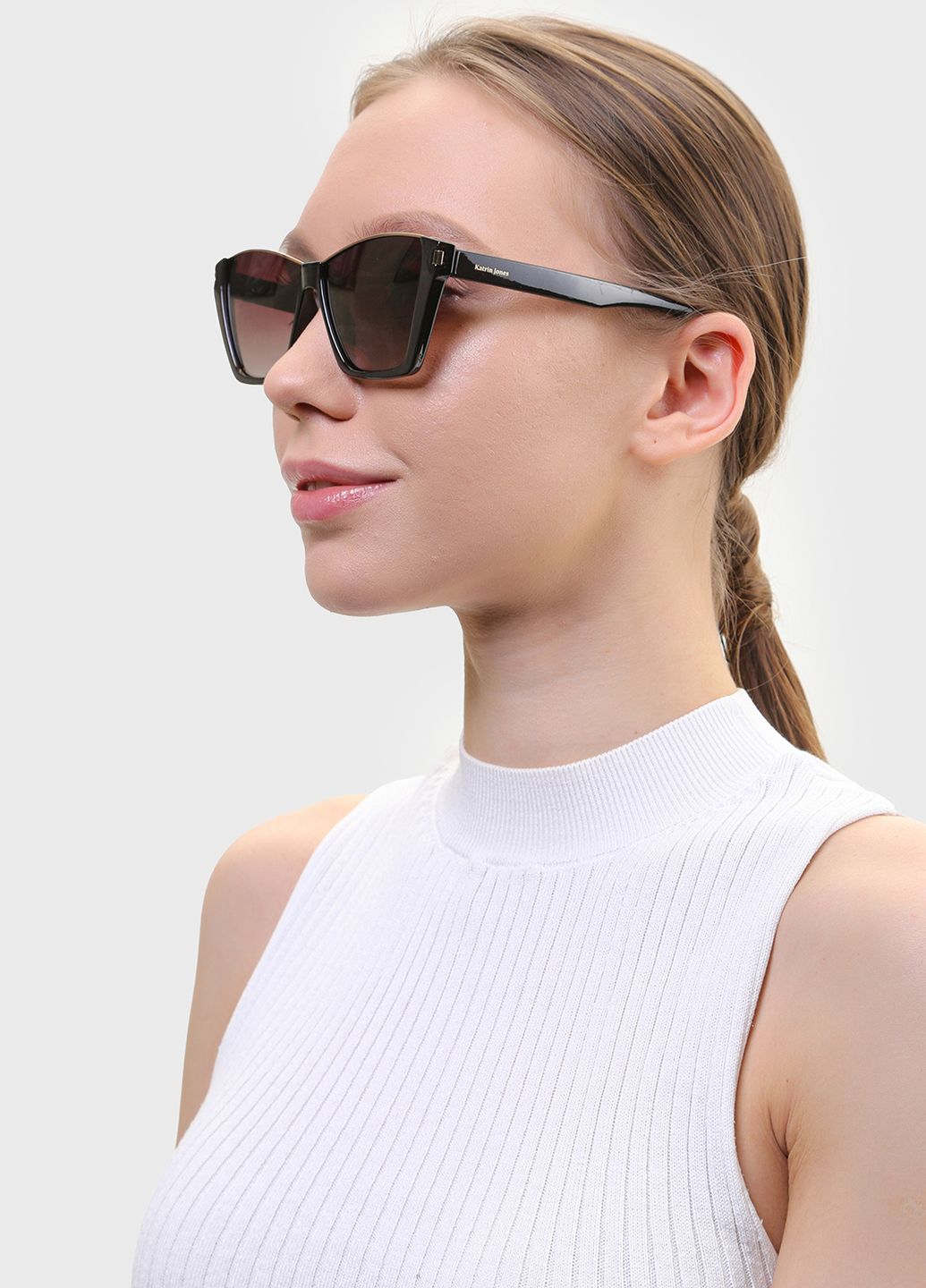 Купити Жіночі сонцезахисні окуляри Katrin Jones з поляризацією KJ0858 180039 - Чорний в інтернет-магазині