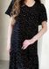 Женское платье до колена с цветочным принтом и пояском черное Merlini Маренго 700000241, размер 42-44 (S-M)