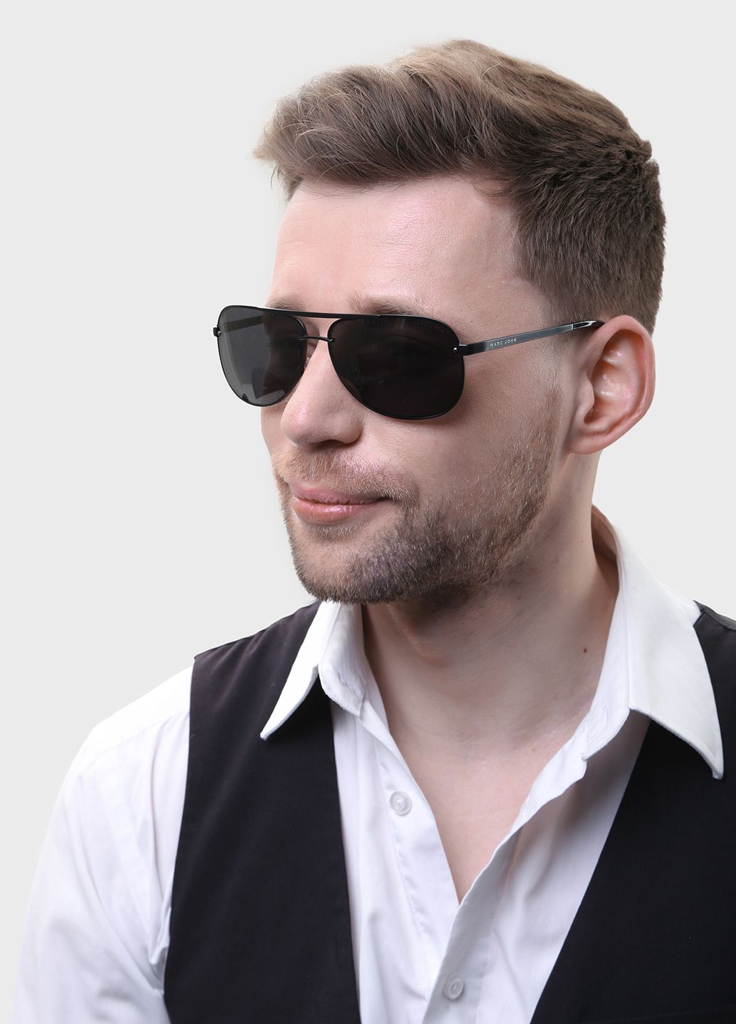 Купить Мужские солнцезащитные очки Marc John с поляризацией MJ0797 190037 - Черный в интернет-магазине