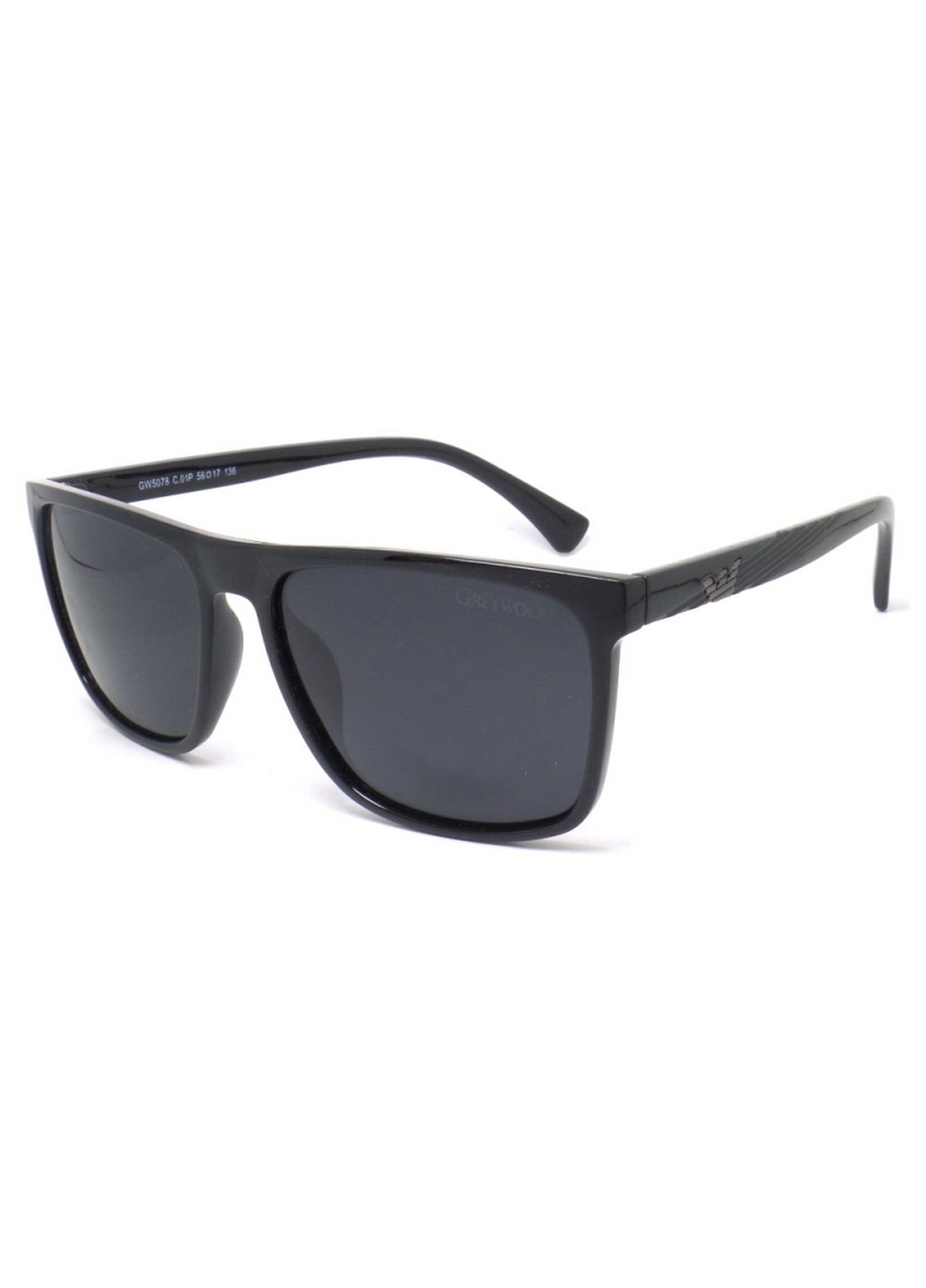 Купити Чорні чоловічі сонцезахисні окуляри Gray Wolf з поряризацією GW5078 121001 в інтернет-магазині