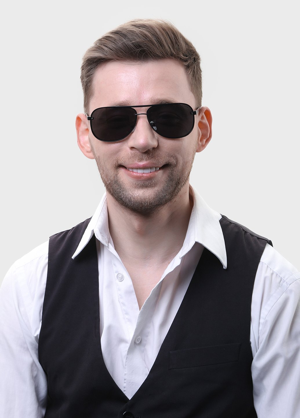 Купить Мужские солнцезащитные очки Marc John с поляризацией MJ0797 190037 - Черный в интернет-магазине