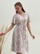 Платье летнее ниже колен в цветочек белое Merlini Мискано 700001282 размер 42-44 (S-M)