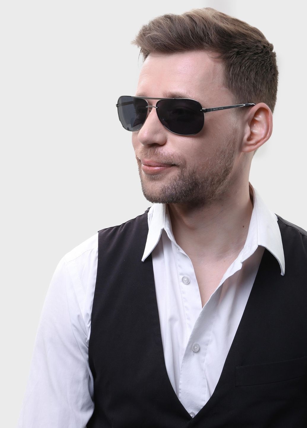 Купить Мужские солнцезащитные очки Marc John с поляризацией MJ0797 190038 - Серый в интернет-магазине