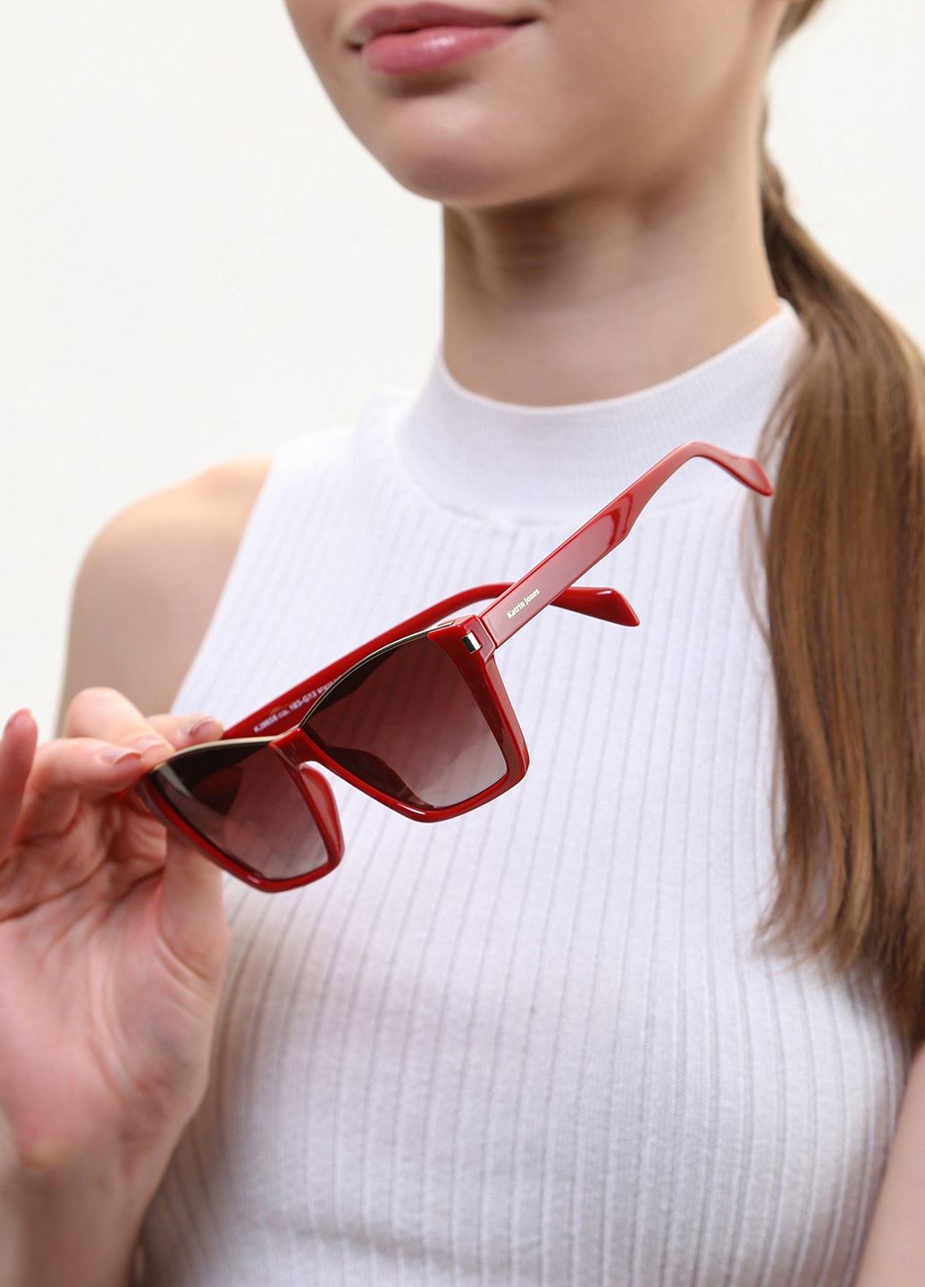 Купити Жіночі сонцезахисні окуляри Katrin Jones з поляризацією KJ0858 180042 - Червоний в інтернет-магазині