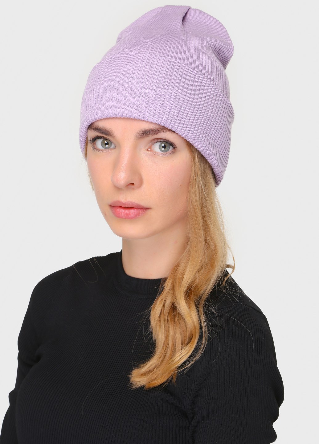 Купить Осенняя хлопковая шапка без подкладки Merlini Амбер 370131 - Сиреневый в интернет-магазине