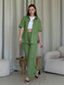 Льняной костюм с штанами палаццо и рубашкой зеленый Лорен 100001205 размер 42-44 (S-M)