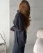 Кофта з високим горлом в рубчик на флісі сіра Merlini Serena 110002063 розмір 4XL-5XL