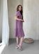 Женское платье до колена однотонное с коротким рукавом из льна розовое Merlini Сесто 700000162, размер 50-52 (2XL-3XL)