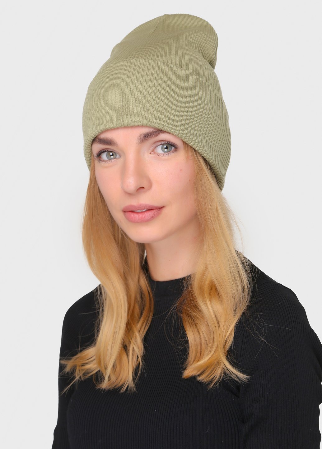 Купить Осенняя хлопковая шапка без подкладки Merlini Прага 370006 - Оливковый в интернет-магазине