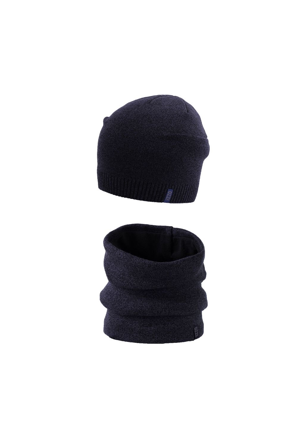 Купить Комплект (шапка, баф) Ozzi на флисовой подкладке 220040 - Синий в интернет-магазине