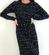 Длинное платье в цветочек черное с длинным рукавом Merlini Фори 700001204, размер 42-44 (S-M)