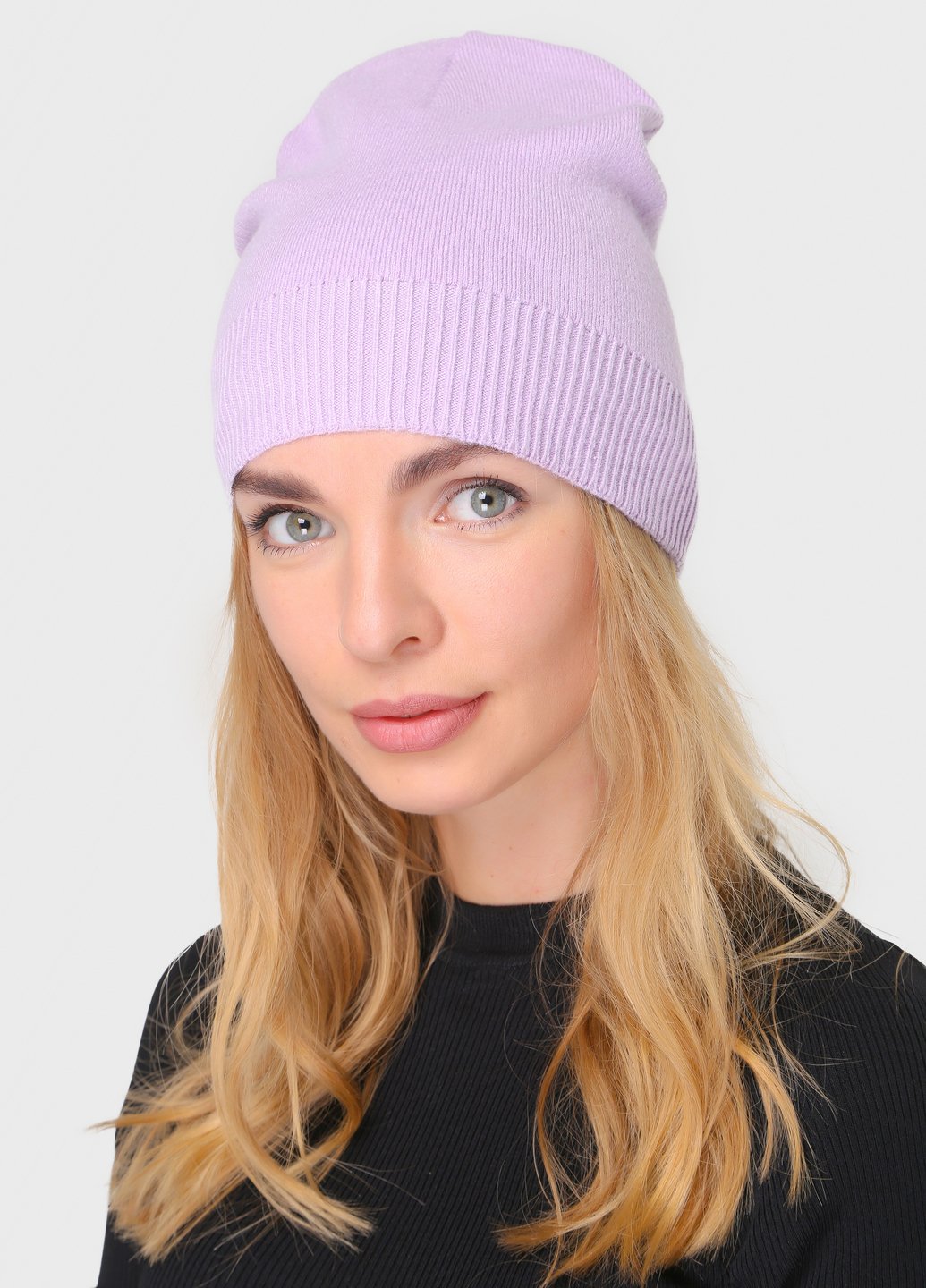Купить Зимняя теплая кашемировая шапка без подкладки Merlini Тифани 360014 - Сиреневый в интернет-магазине