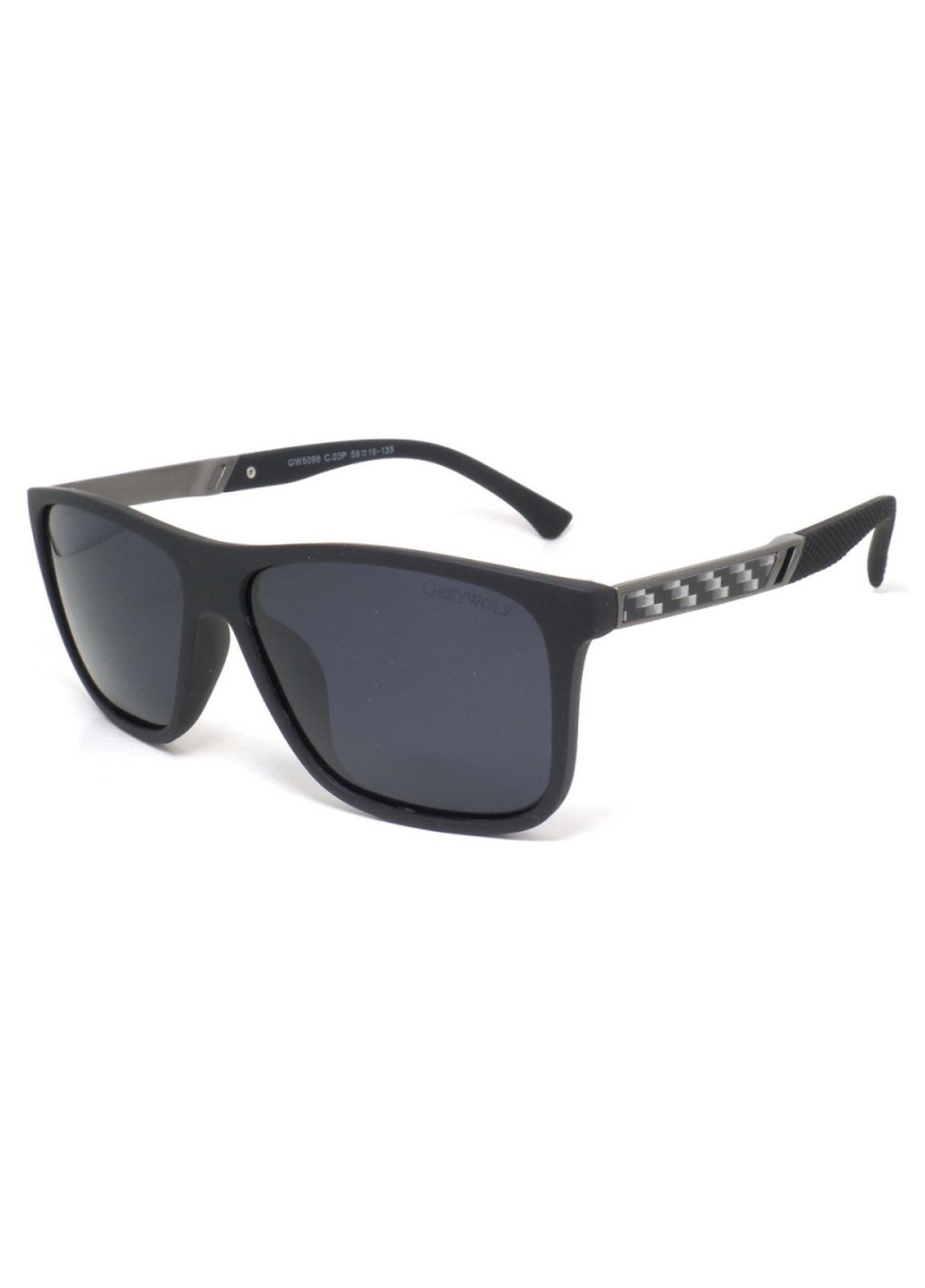 Купить Черные мужские солнцезащитные очки Gray Wolf с поряризацией GW5098 121007 в интернет-магазине