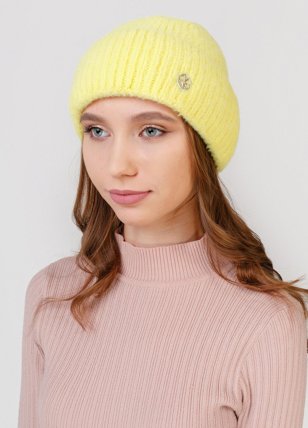 Купить Ангноровая шапка Merlini Дасти2022 330231 - Жёлтый в интернет-магазине