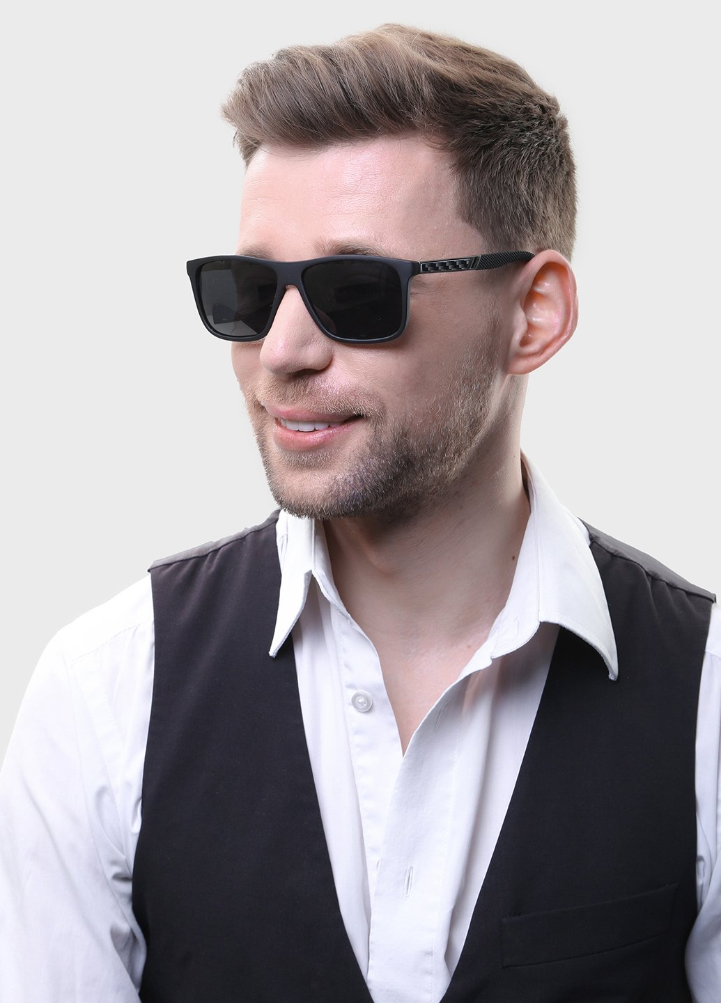 Купити Чорні чоловічі сонцезахисні окуляри Gray Wolf з поряризацією GW5098 121007 в інтернет-магазині