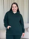 Купить Оверсайз женское худи зеленое Merlini Карло 110001302 размер 50-52 (2XL-3XL) в интернет-магазине